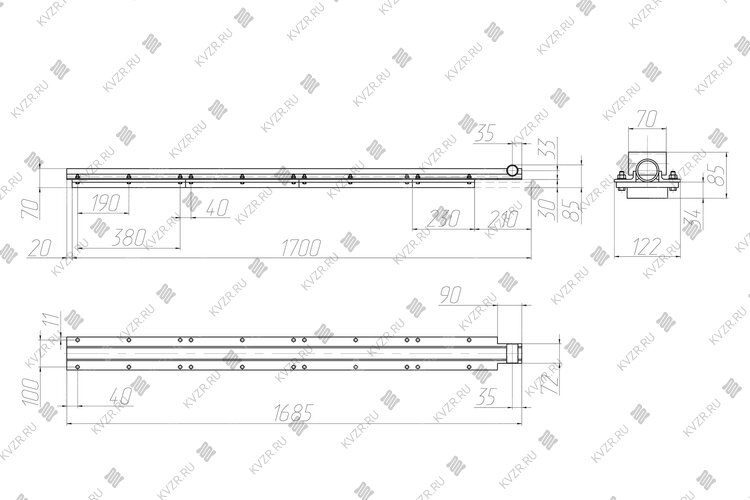 Чертеж штанги ТШПМ 1.45